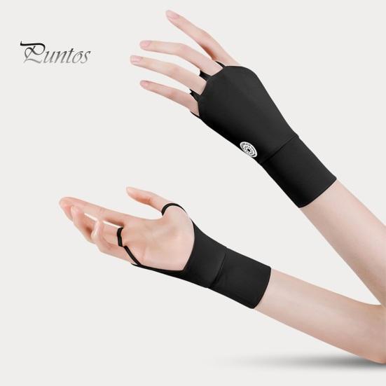 1 par de luvas de golfe de proteção solar de verão respiráveis para homens e mulheres esportes ao ar livre proteção UV luvas de seda gelada sem dedos capa de proteção solar