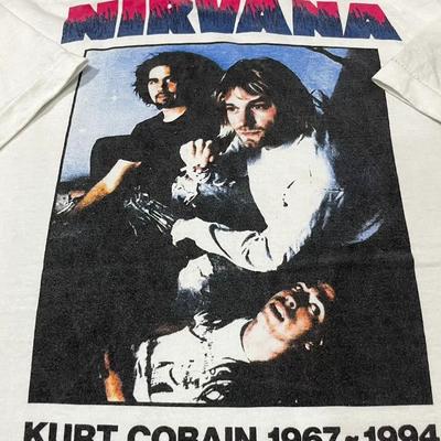 Kurt Cobain 1967-1994 Memorial Vintage Nirvana Sz.L Single Stitch Shirt REPRINT