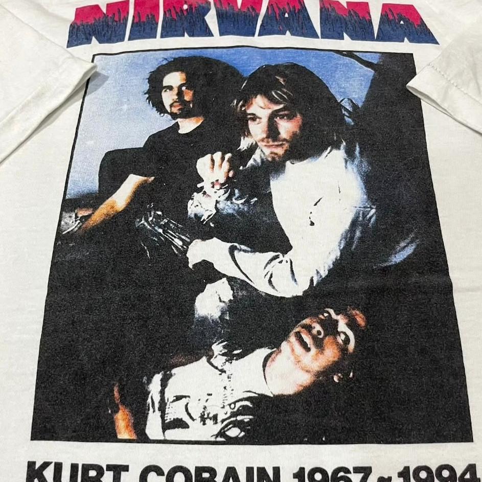 Kurt Cobain 1967-1994 Memorial Vintage Nirvana Sz.L Single Stitch Shirt REPRINT
