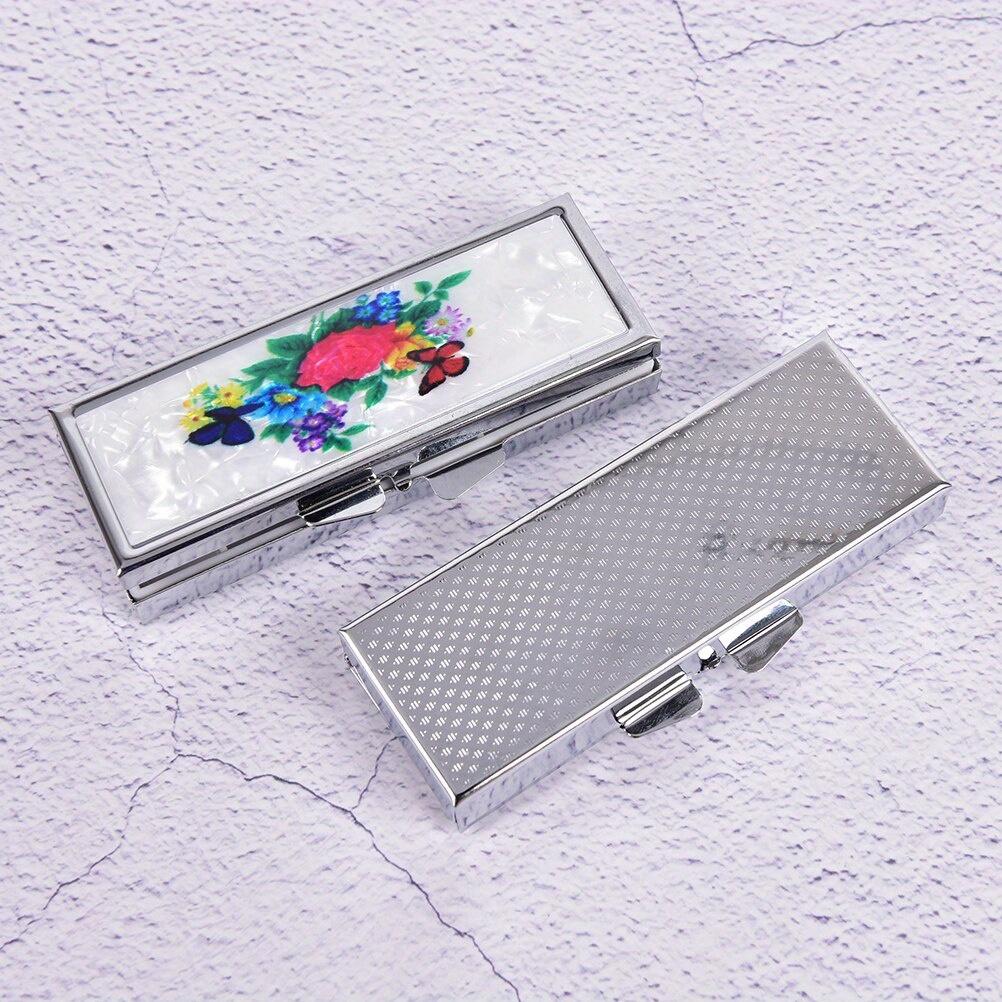 Metal Pill Box Cutter Splitters Pastilleros Estuche Folding Pill Case Container For Medicines Organizer 6 Slots 85mm*35mm*15mm
