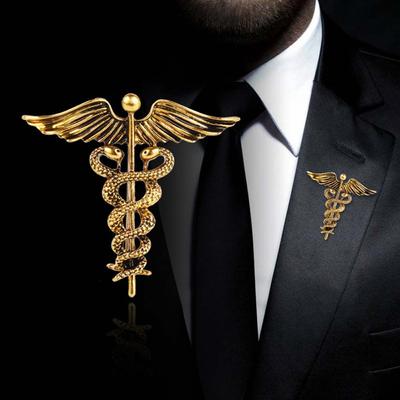Fashion Luxury Snake Badge Angel Wings Metal Corsage Jewelry Brooch Pins Accessories