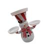Christmas Dish Holder Snowman Shaped Rack for Festive Snacks Decorative Santa Rack Christmas Dish Holder Snowman Tray