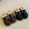 Women Platform Cotton Slippers Winter New Height Increase Plush Thicken Half Slippers Fashion Buckle Strap Comfort Casual Shoes