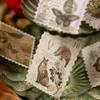 60pcs Time Post Office Series Retro Washi Stamp Stickers Creative Decoration DIY Handmade Aesthetics Scrapbook Supplies