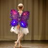Kids Butterfly Wings Set LED Glowing Fairy Wing Butterfly Headband Tassel Wand Kit