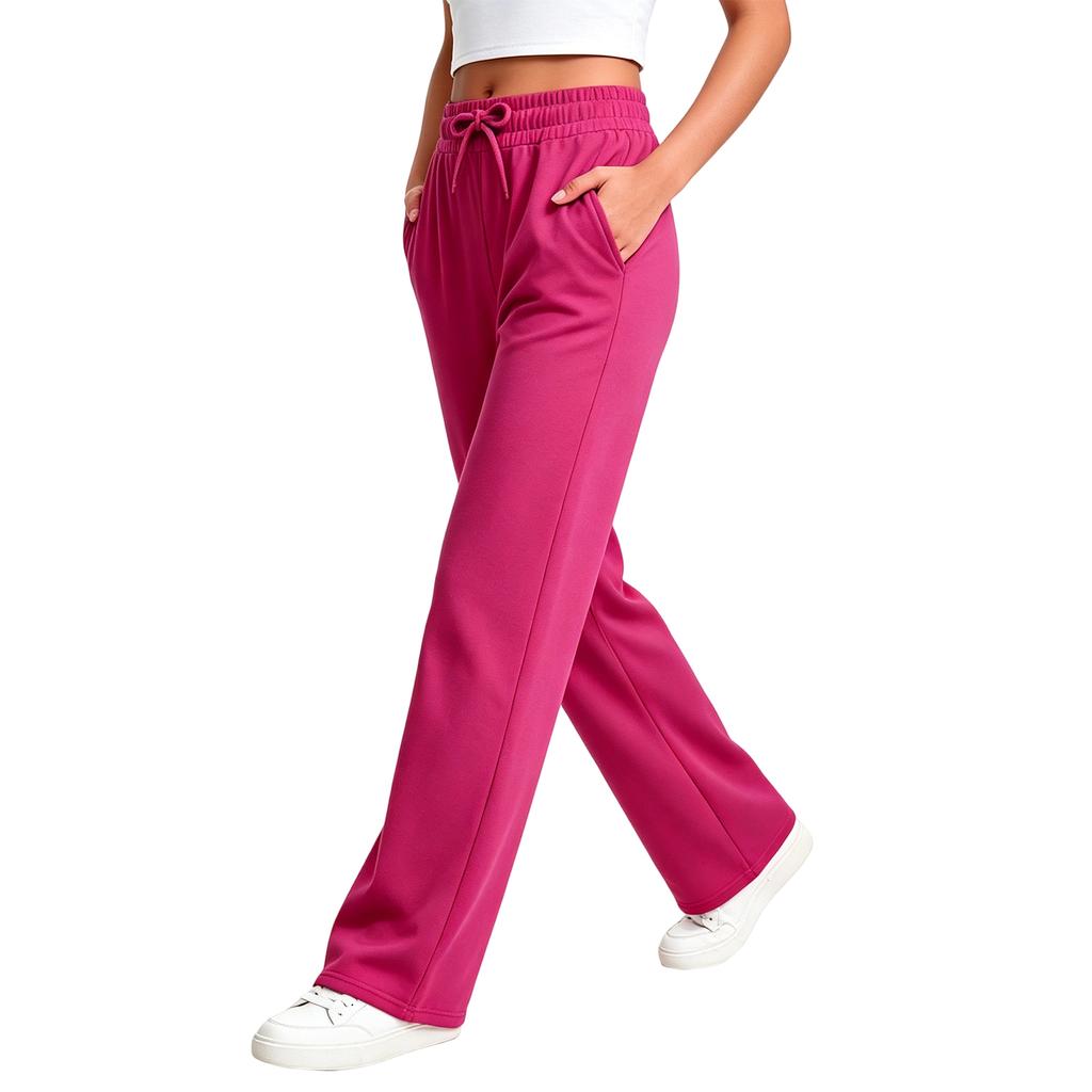 Women's -Lined Loose Fit Sweatpants with Drawstring Waist and Pockets for Daily Wear
