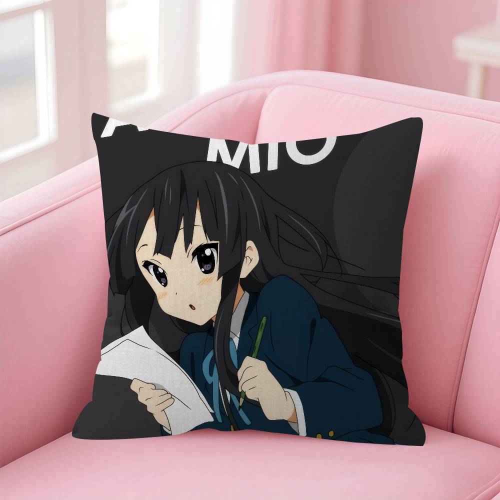 Anime Kawaii Girl KOn Cute   Pillow Cushion Cover Pillowcase Living Room Sofa Home Decor Customized