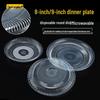 KLCX Disposable Transparent Plastic Dinner Plate