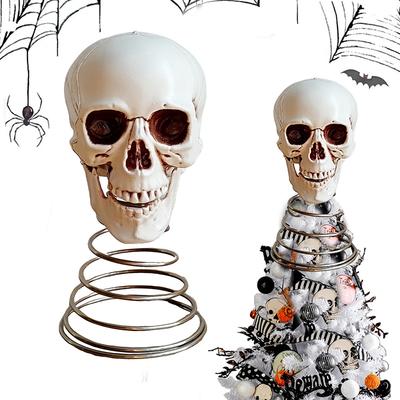 Topo de Árvore de Caveira de Halloween Corvo Ornamento de Mesa Festivo para Casa Adereços de Atmosfera de Festa Presente de Halloween Decoração de Casa de Ano Novo