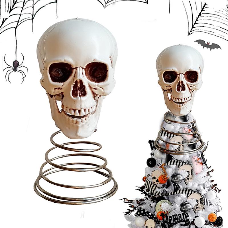 Halloween Skull Crow Tree Topper Home Festivel Desktop Ornament Party Atmosphere Props Halloween Gift Year Home Decor