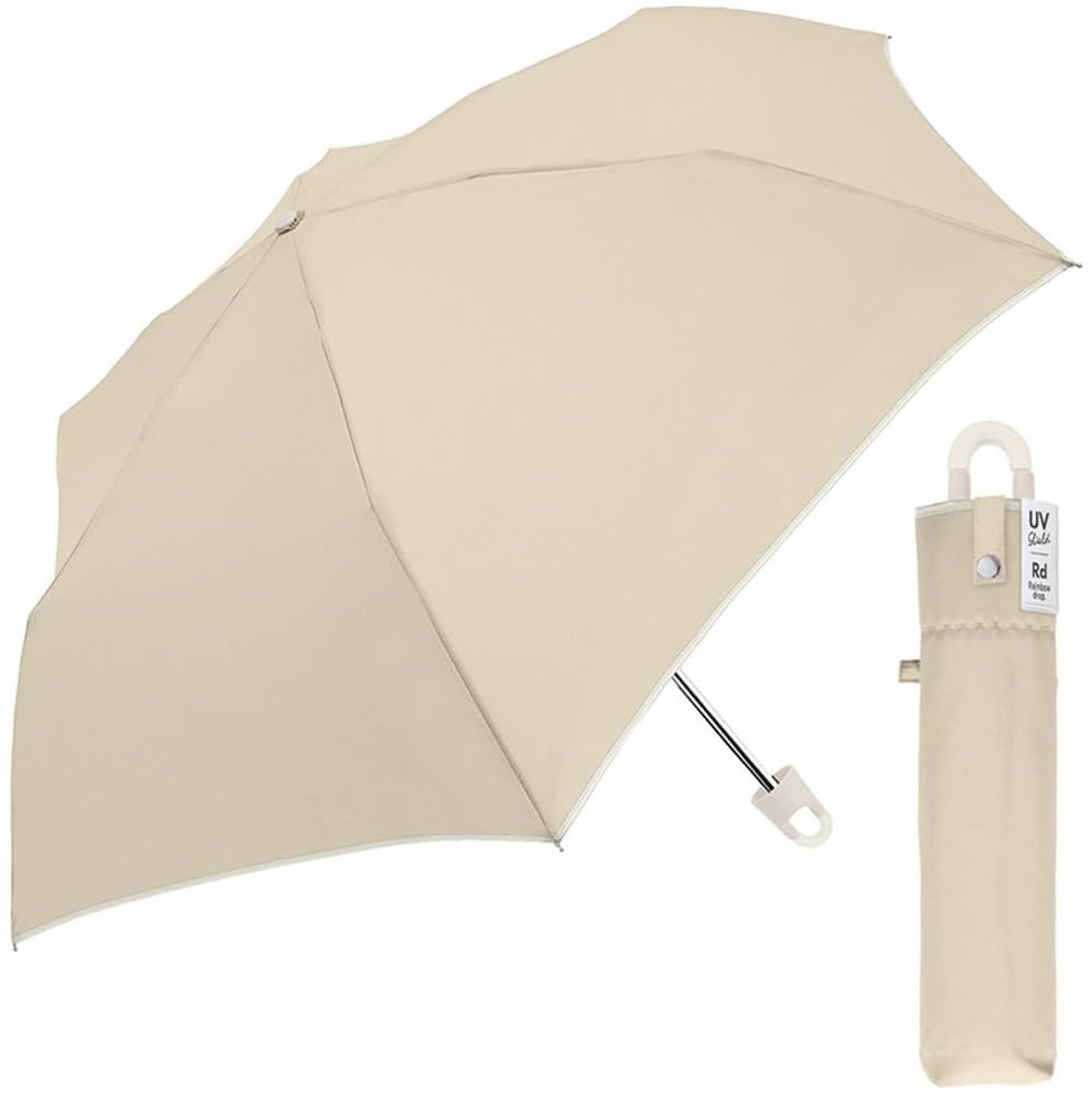 CRUX Folding Suitable for both sunny and rainy Carabiner UV Light Rainbow Drop Design Umbrella, 55cm, days, Foldable, Included, Protection, Stylish,