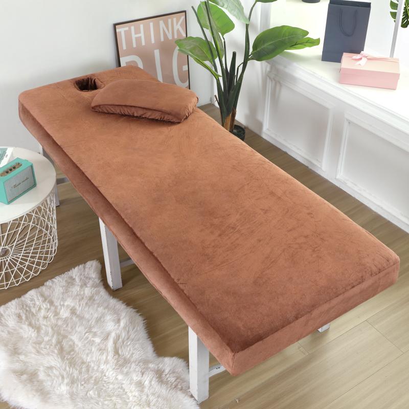 Crystal Velvet Thick Bed Cover Simple Beauty Bed Covers Massage Bed Cover for Hospital Hotel Beauty Salon with Open Hole