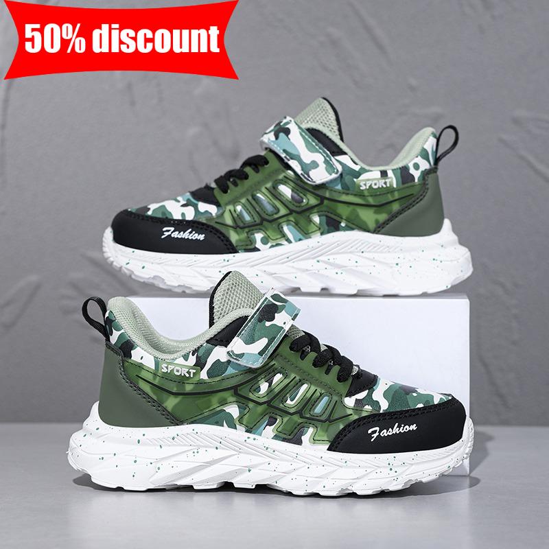 Childrens Sports Shoes Mesh Casual Comfortable Soft Sole Outdoor Boys Jogging Shoes New Anti Slip Rebound Walking Shoes
