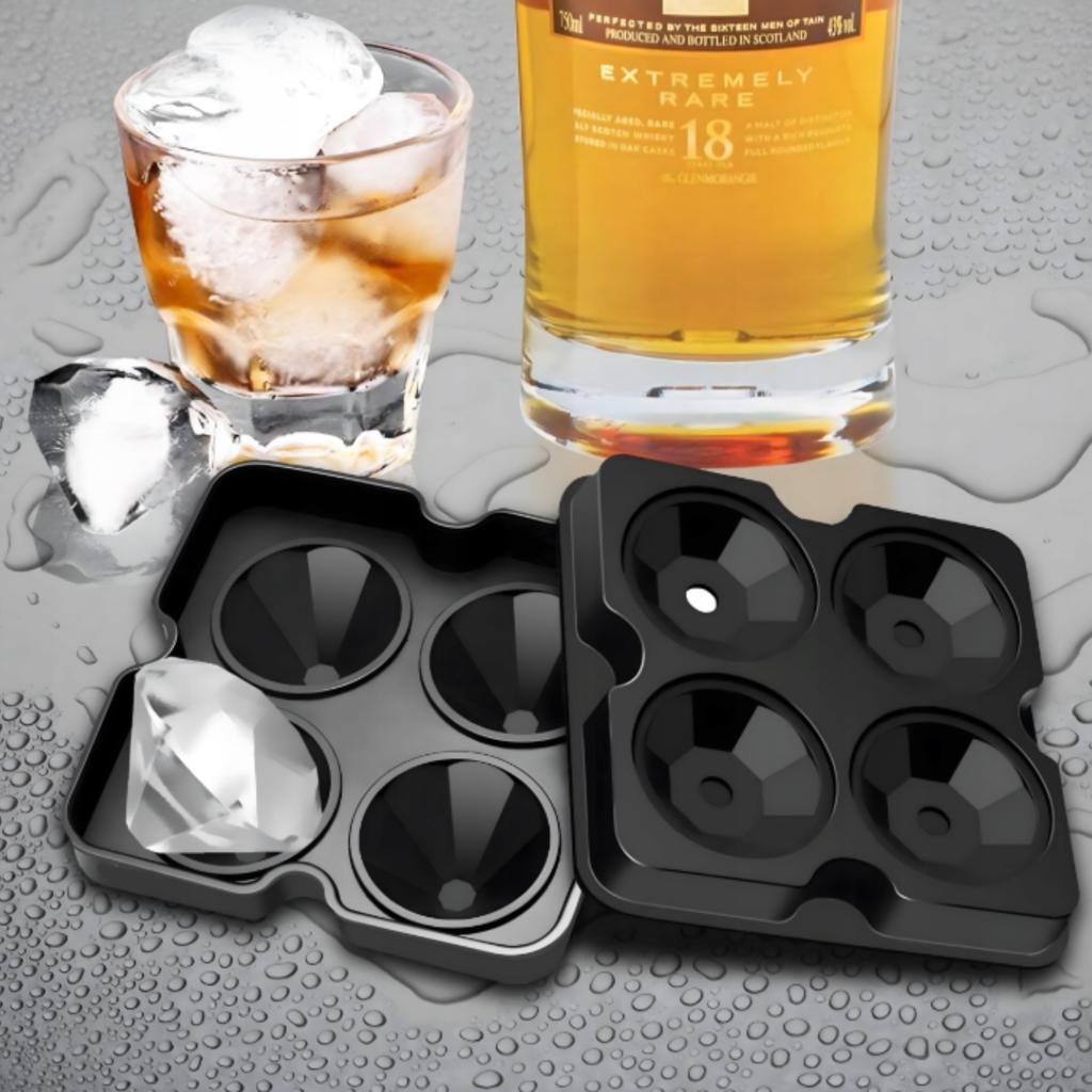 Diamond Ice Cube Tray 4 Carats Silicone Mold