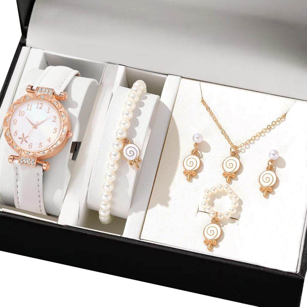 Practical Watch and Jewelry Set Elegant Alloy Accessories Watch and Jewelry Collection Perfect for Women Daily Outfit