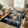 Personalized Crystal Velvet Carpet,Lady Gaga Custom Printed Name, Plush Area Rug For Home Indoor Decor