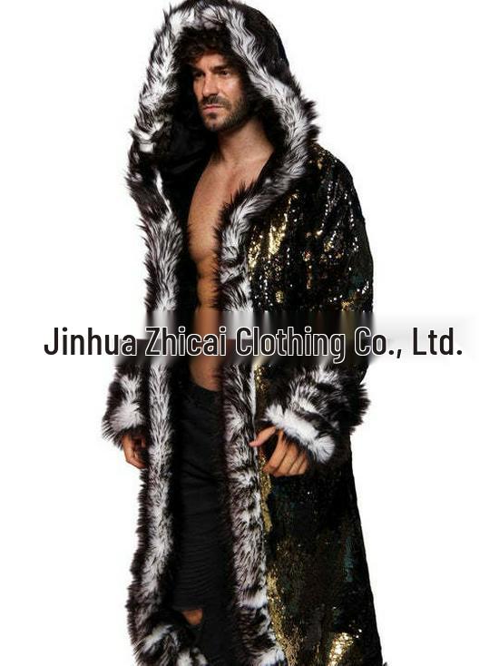 Costume Cosplay con Cappuccio e Paillettes LED da Uomo 2025 per Carnevali Europei e Americani