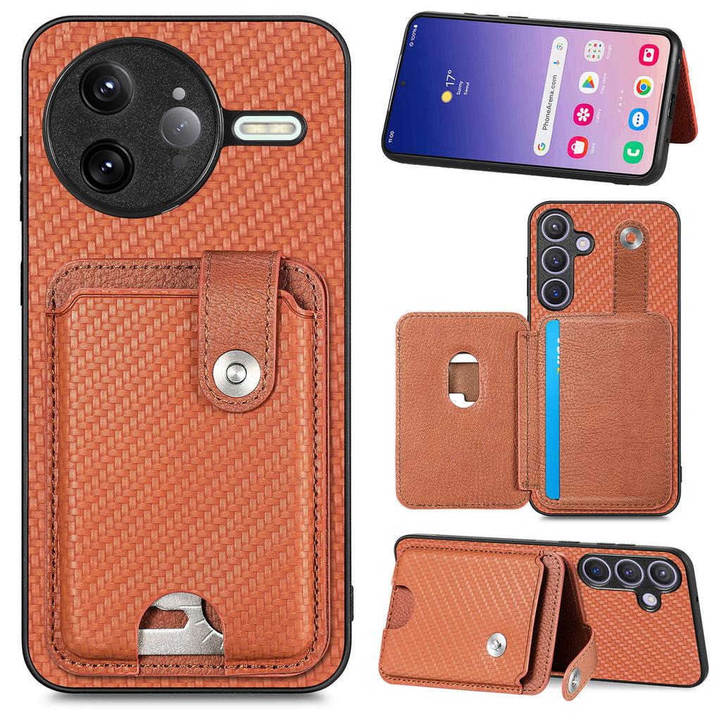 Für Xiaomi Poco F7 Ultra 5G/Xiaomi Redmi K80 Pro 5G Hülle Kartenfächer Ständer Handy-Rückseite mit Kartenwerkzeug