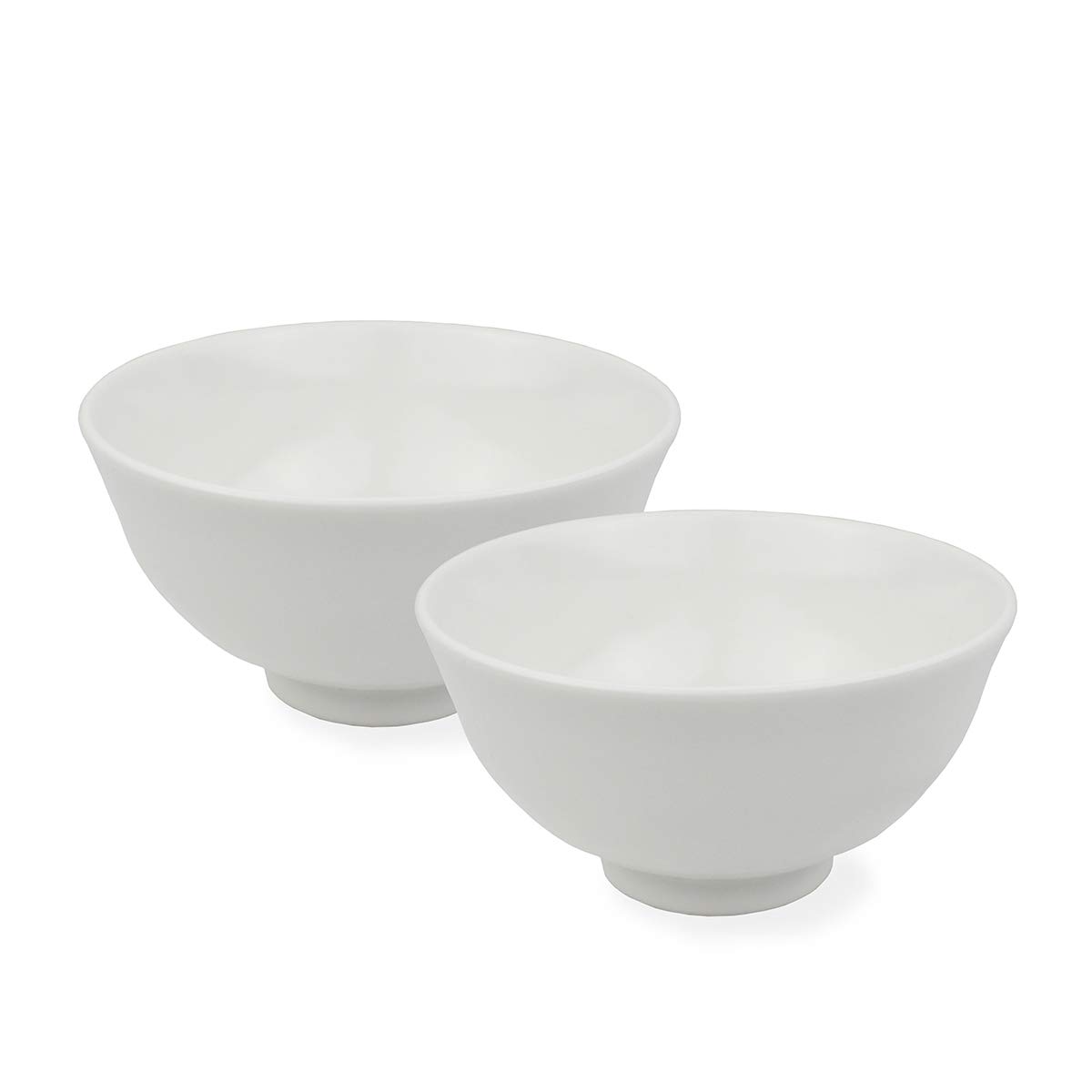 

[Made in Japan] Bom Dia Mino Ware Two-Piece Bowl Set, 11.4cm Diameter x 6cm Height (White)