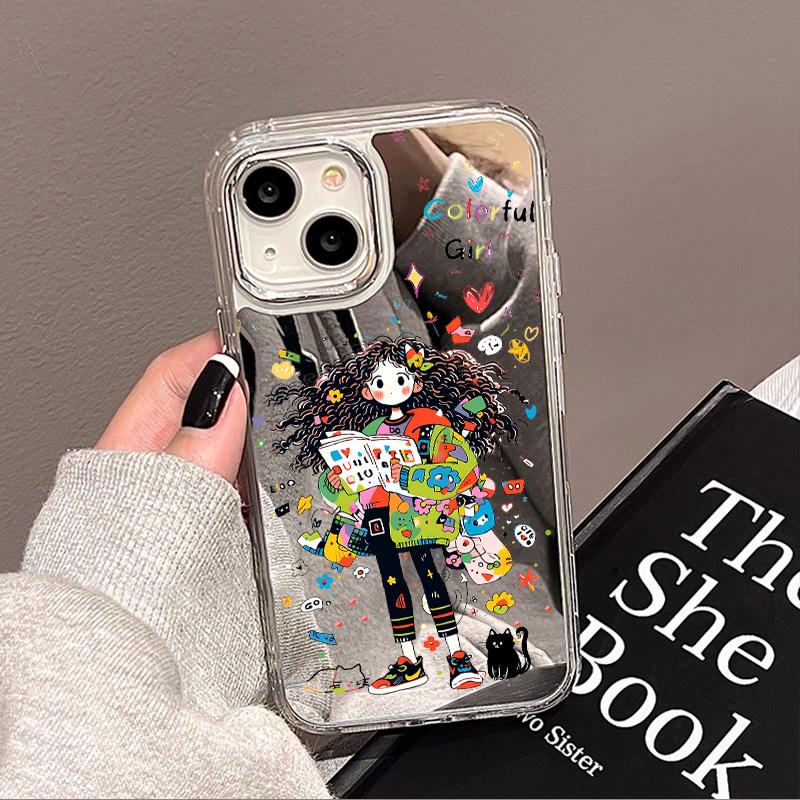 Luxury Make UP Mirror Phone Case For iPhone 11 13 16 Pro Max 14 15 12 16 Plus XR X XS 16promax 15promax Cute Girls Covers Funda