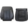 Driver Side Bottom & Top Lean Back Seat Covers Replacement Leather Black Compatible with Ford F250 F350 F450 F550 Lariat 2011 2012 2013 2014 2015