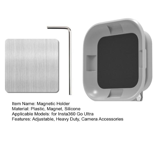 Soporte Magnético para Cámara de Acción para Insta360 GO Ultra Plegable Ajustable Soporte Magnético para Cámara Deportiva Base Accesorios para Cámara