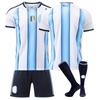 Jugendliche Kinder Erwachsene Benutzerdefinierter Name Fußballtrikots Sport Trainings Trikot Set mit Socken 2026 FIFA Fussball-Weltmeisterschaft Argentinien Heim