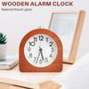 BHBL Alarm Clock Without Ticking Retro Wooden Alarm Clock with Dial Alarm Light Quiet Table Clock with Snooze Function A