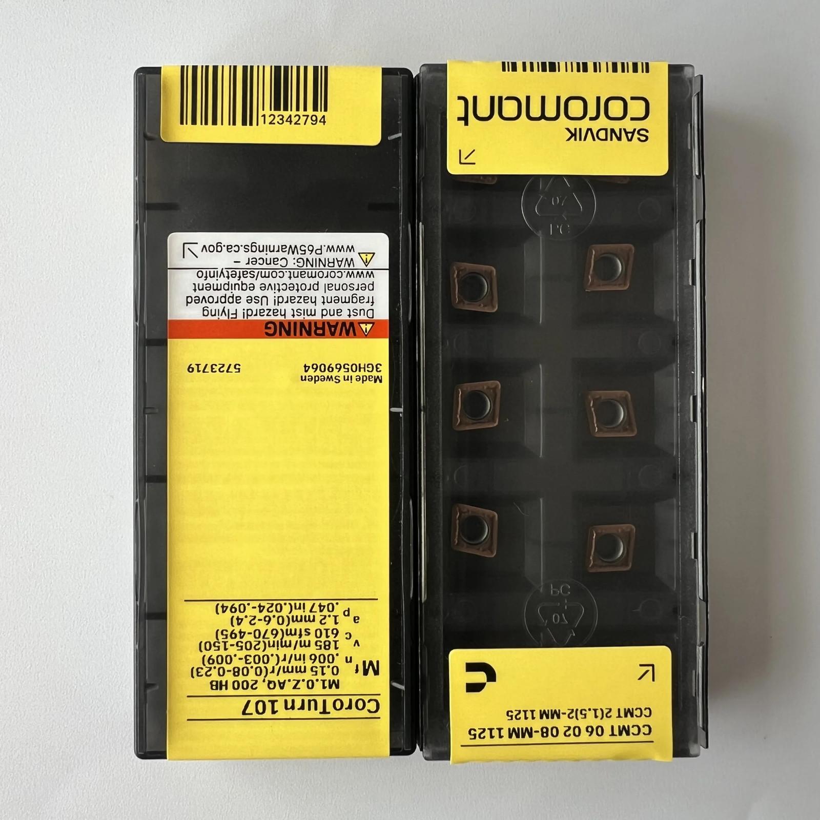 

SANDVIK / CCMT060208-MM 1125 / Industrial indexable Carbide Inserts 10 Pcs