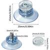 20 Pack Mini Suction Cups,25mm/1'' Suction Cup with M5 Screw Clear PVC Sucker Pads Extra Strong Sucker Suction Cup Glass Suction Holder with Screw