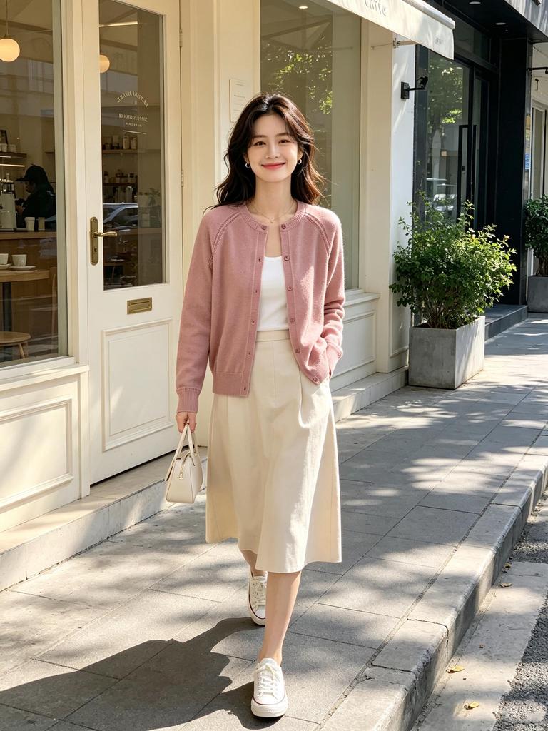 Women's Autumn-Winter Cashmere Cardigan: Versatile Hollow Knit Sweater for Commuting and Casual Wear