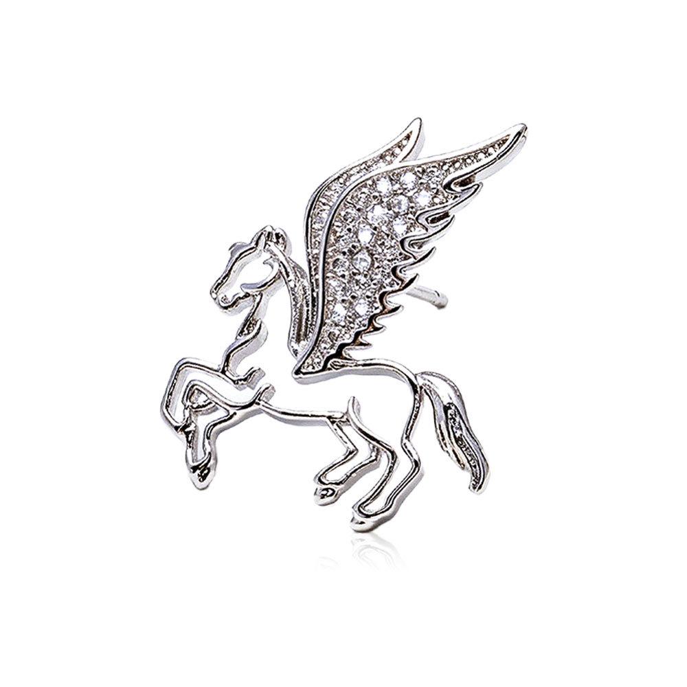 2026 Exquisite Pegasus Dream Earrings: Light Luxury, Hollowed-Out Design, Micro-Inlaid Gems