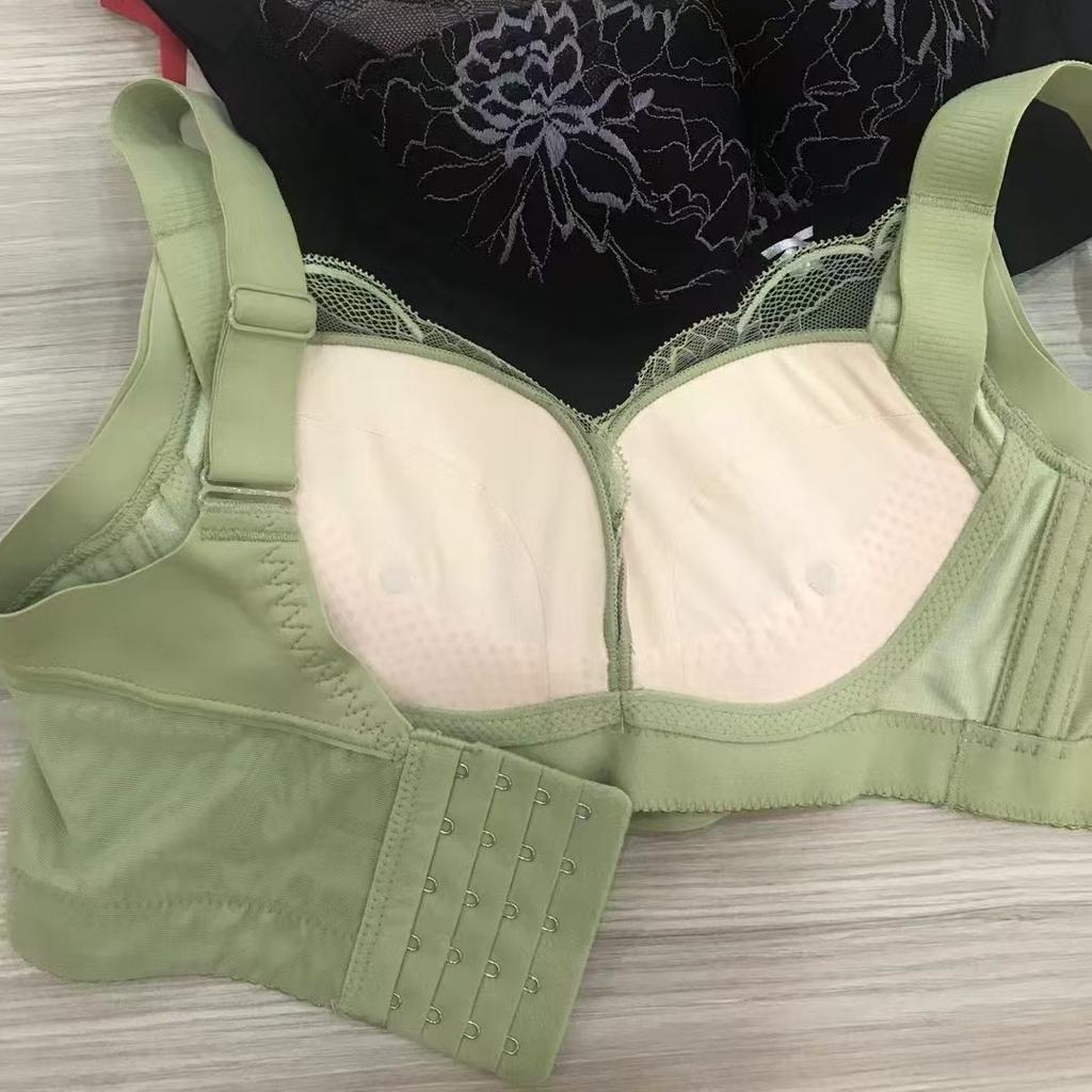 Big red and small breasts gather and show big without steel ring, beautiful back underwear, women's breast adjustment bra, lace upper support bra