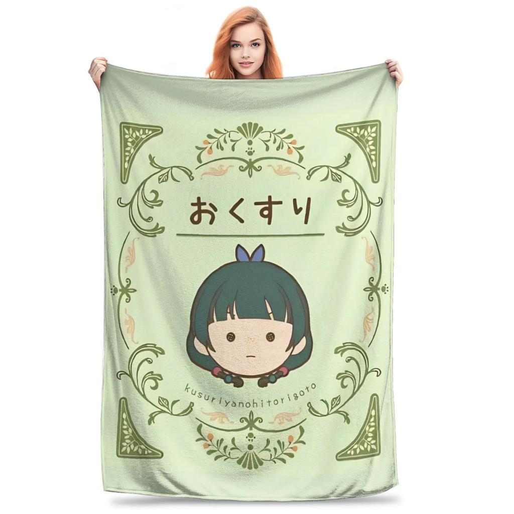 Maomao The Apothecary Diaries Fleece Throw Blanket Kusuriya no Hitorigoto Warm Bed Quilt for Bedroom