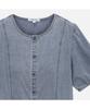 THURSDAY ISLAND Voluminous Sleeve Half-Open Denim Dress_T254Aop353W