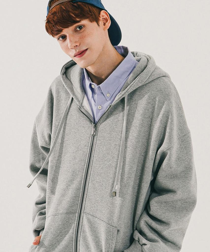 Wv Project Baseline Zip-Up Hoodie Gray Jiot7536