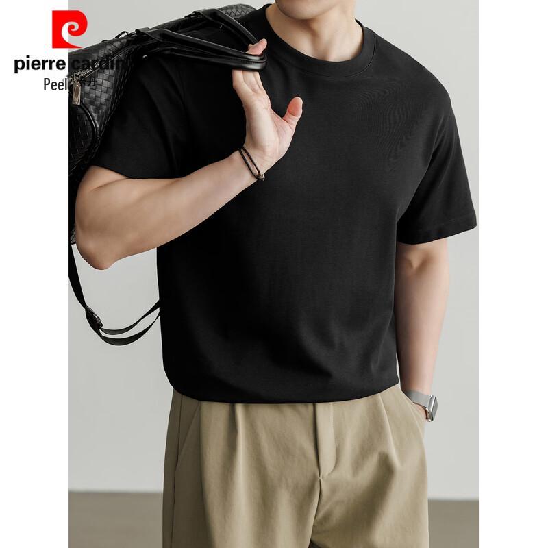 Pierre Cardin Men's Modal Silk Blend Round Neck Short Sleeve T-Shirt