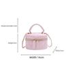 Mini Diamond Quilted Leather Bucket Bag Checkered Pattern Multi-Color Crossbody Bag with Gold Chain Shoulder Strap