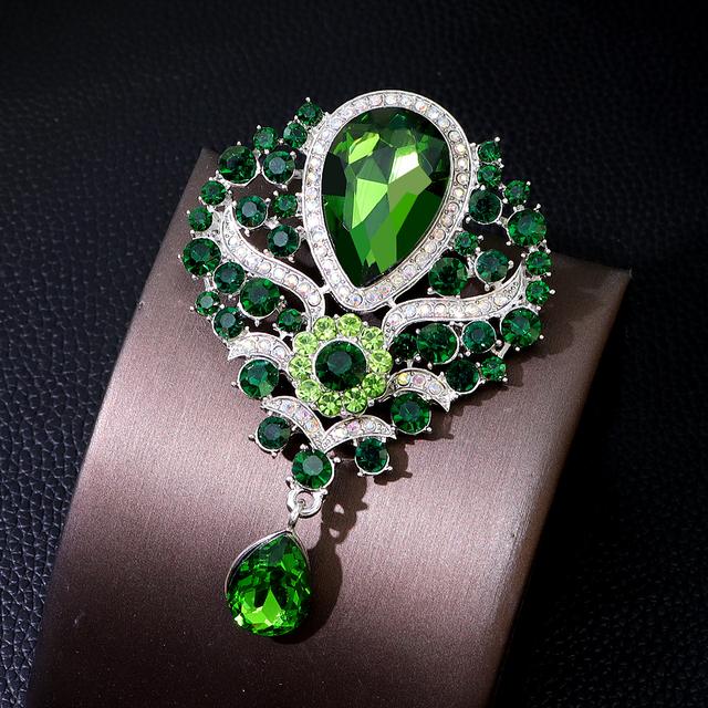 

Новые большие хрустальные броши с каплями воды для женщин, винтажная модная подвеска, стильные элегантные свадебные булавки, вечерние украшения