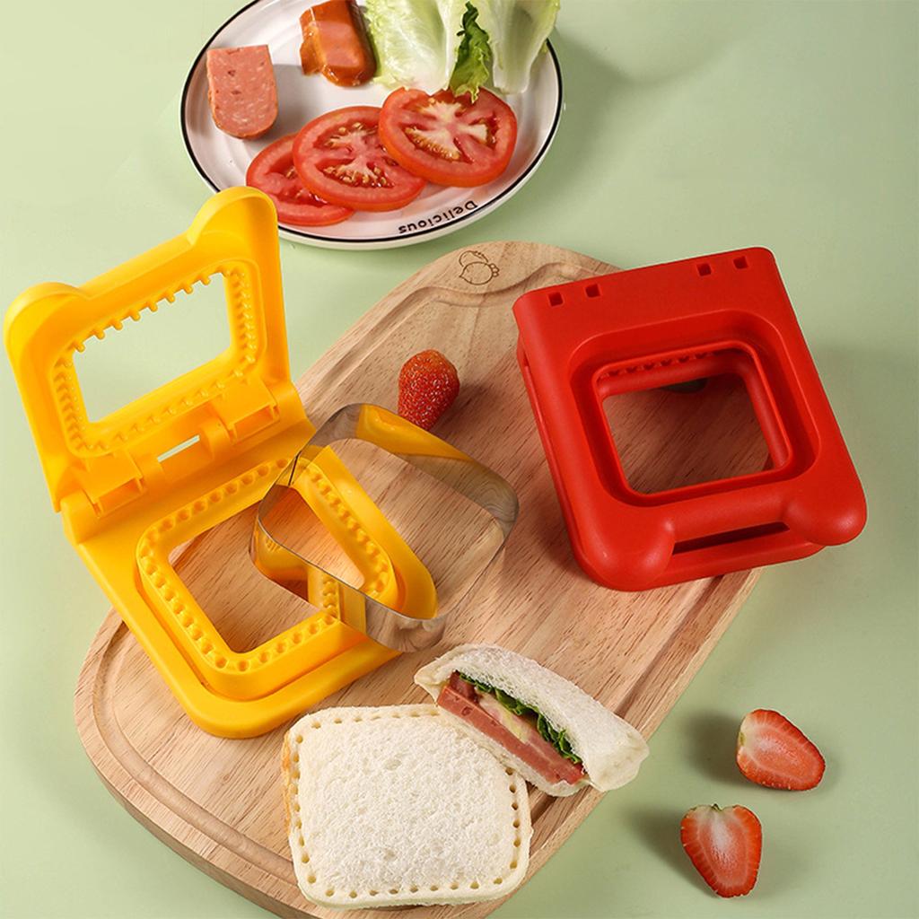 Edelstahl Kinder Sandwich Ausstecher und Versiegler DIY Wiederverwendbarer Sandwich Ausstecher Taschensandwich Maker Kinder Lunchbox