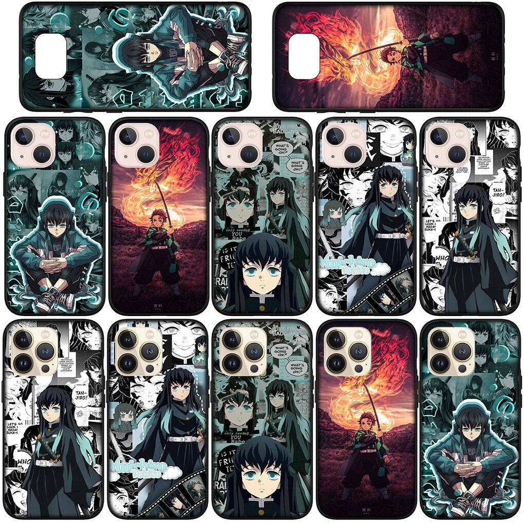 Phone Case for iPhone 17 16 15 Plus Huawei P30 P20 Lite Redmi Note 14 12 11 13 Pro Max OPPO A60 A80 A40 A18 A38 A54 Muichiro Tokito Demon Slayer Cover
