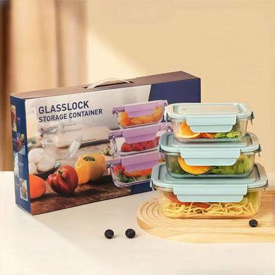 ZISIZ Glass Food Storage Container Set