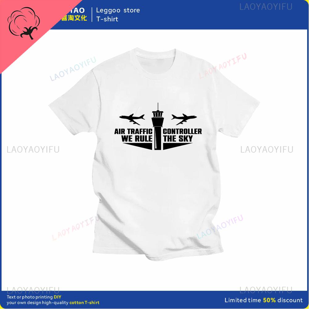 Air Traffic Controller Graphic Printing Fashion Street Wear Casual Trend Summer Men and Women Universal Shortsleeved Tshirt