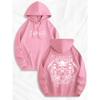 Men's Fashionable Printed Hoodie with Kangaroo Pockets and Front and Back Prints, Trendy Design, Preferred for Casual Wear