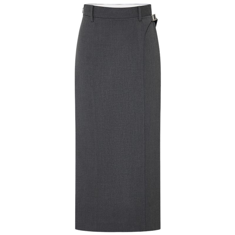 MO&Co. Deconstructed Layered Slit Long Skirt L