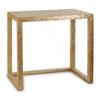 Gift Decor-Beige White Golden Mother-of-Pearl Chipboard Reception Table 30.5 X 78 X 90.5 Cm