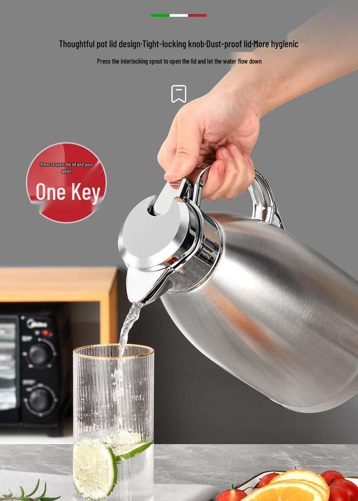 Large Capacity 304 Stainless Steel Thermos Flask for Home, Restaurant, Hotel, or Tea House