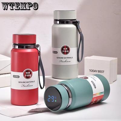 Large Capacity Intelligence Thermos Cup 800ml Vacuum Flasks Portable Stainless Steel Thermos Cup Water Bottle Travel Tea Mug Office Thermos Cup