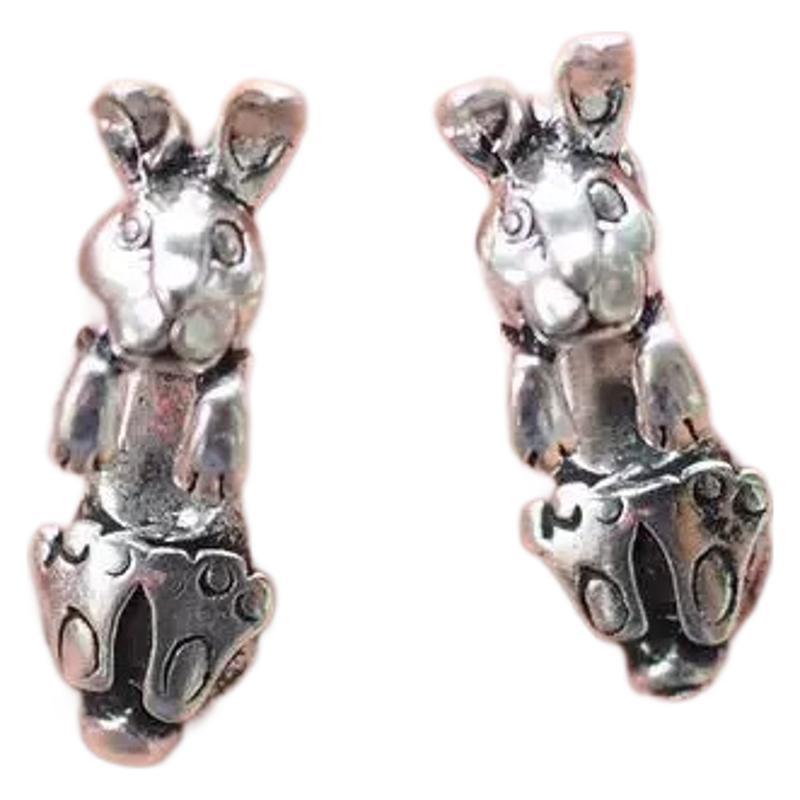 New Retro Creative Rabbit Earrings for Women Trendy Classical Ethnic Style Temperament Stud Earrings Animal