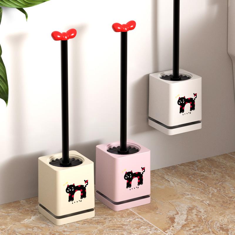 

Милый креативный туалетный ершик с длинной ручкой, без мертвых углов, специальный туалетный ершик с подставкой 1